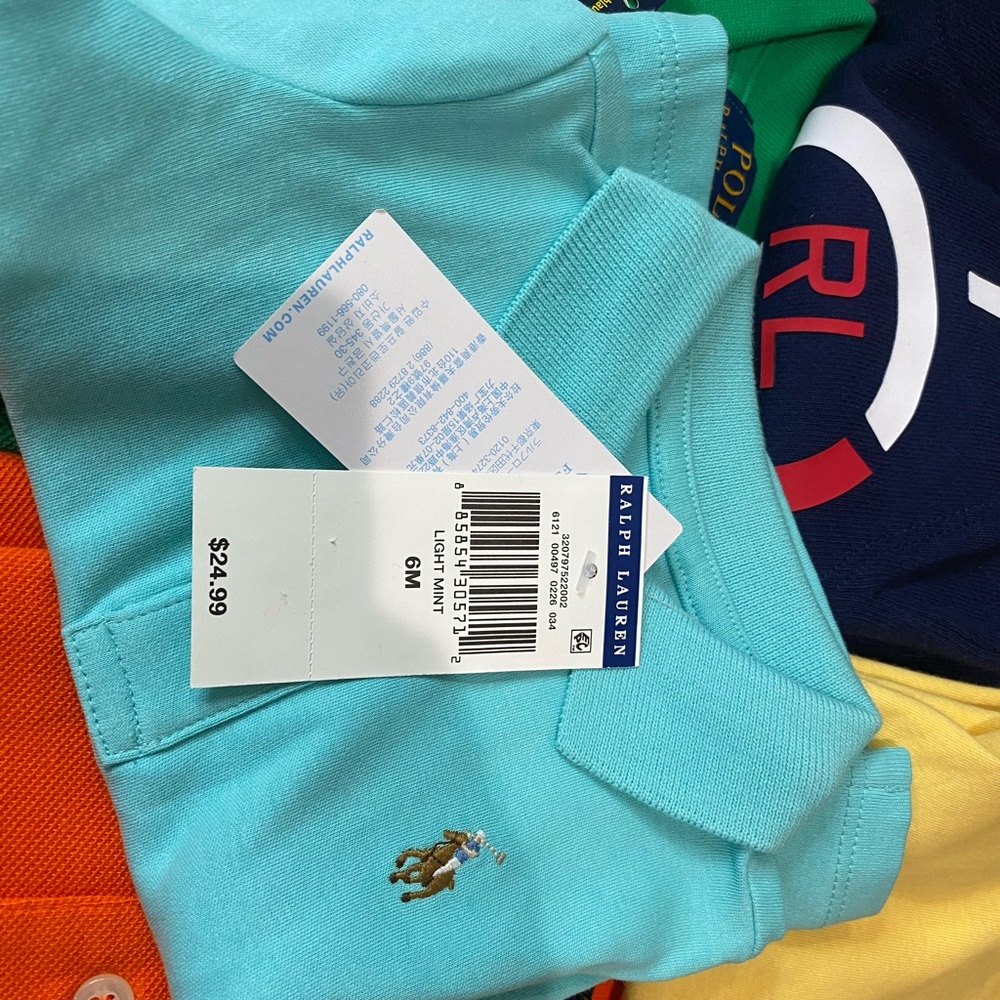 Polo Ralph Lauren turquoise baby polo 6 months new